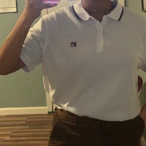 Vintage white Fila polo t-shirt